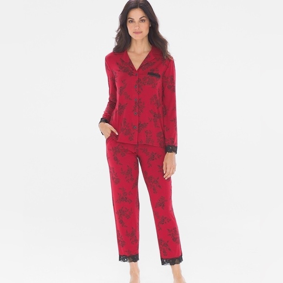 Soma Signature Lace Long Sleeve Pajama Set, size XL/XXL - Picture 1 of 9